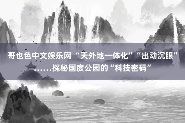 哥也色中文娱乐网 “天外地一体化”“出动沉眼”……探秘国度公园的“科技密码”