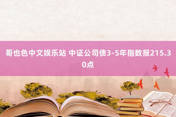 哥也色中文娱乐站 中证公司债3-5年指数报215.30点