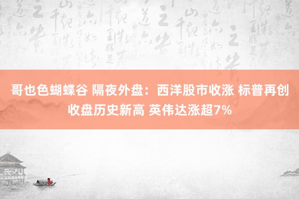 哥也色蝴蝶谷 隔夜外盘：西洋股市收涨 标普再创收盘历史新高 英伟达涨超7%