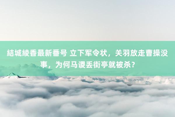 結城綾香最新番号 立下军令状，关羽放走曹操没事，为何马谡丢街亭就被杀？