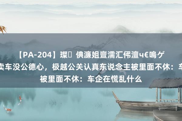 【PA-204】璨倎濂姐亶濡汇伄澶ч€嗚ゲ 炮轰雷军亏钱卖车没公德心，极越公关认真东说念主被里面不休：车企在慌乱什么